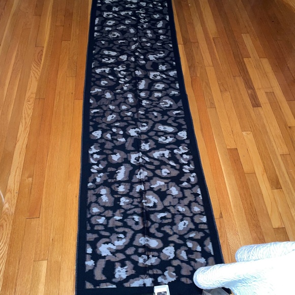 Vintage Dior Virgin Wool & Cashmere Neck Scarf 82” Long x 23" Black Gray Silver - Picture 1 of 8